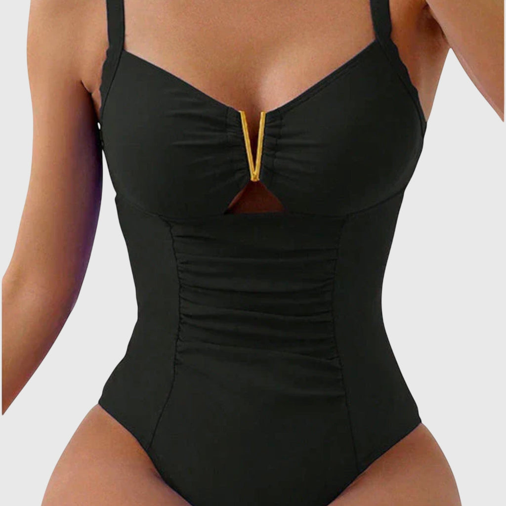 CINZIA | PRINTED V-NECK SWIMSUIT