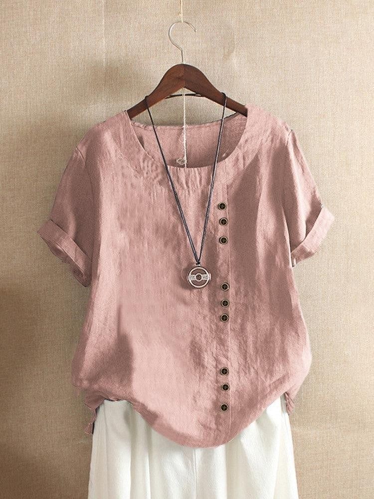 Anakaren | Button-Front Short-Sleeve Shirt