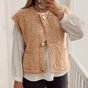 Suzette | Textured Button-Front Gilet