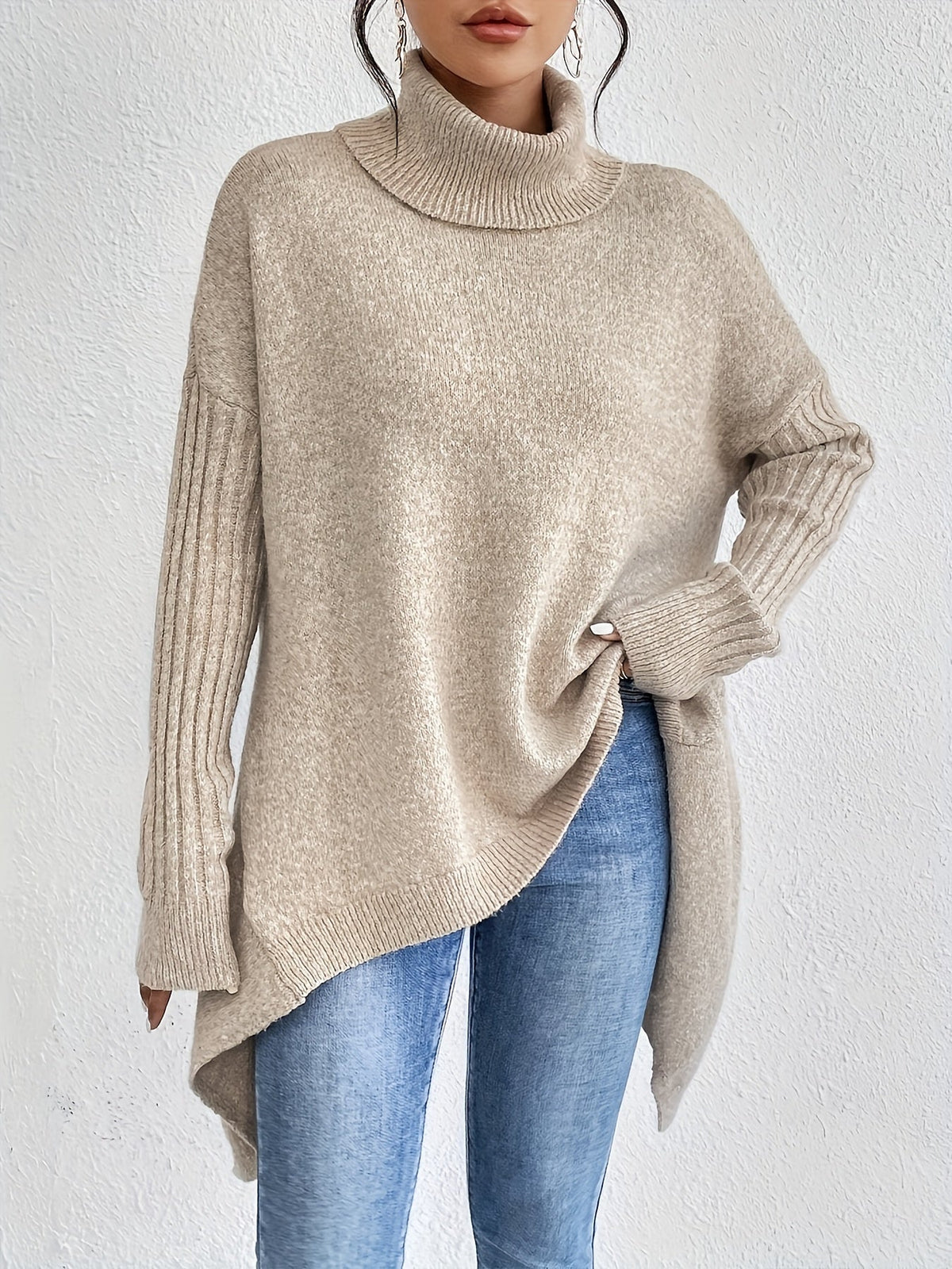 AUDREY | WRAP ROLL-NECK JUMPER