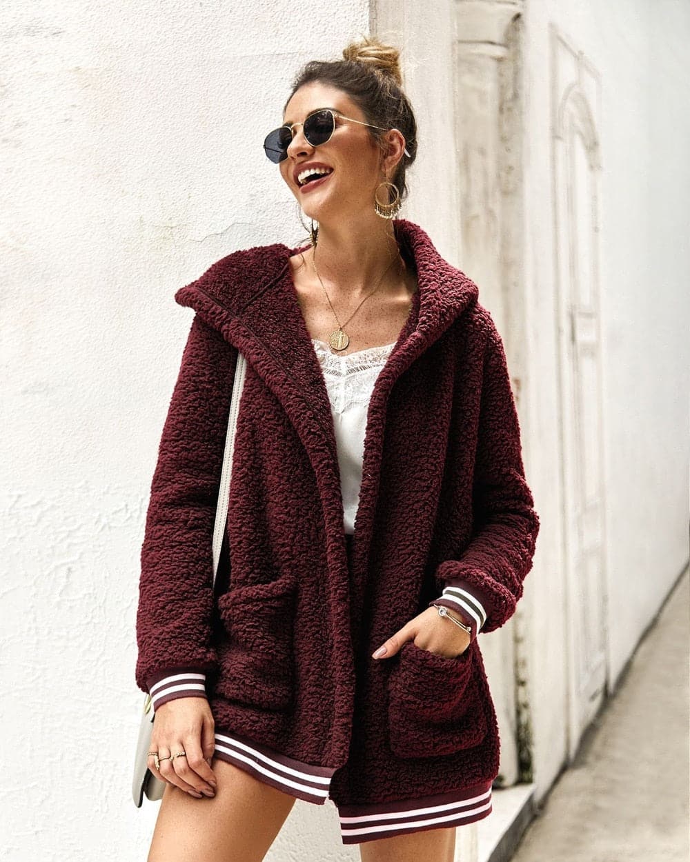 Mollie | Hooded Textured Jacket
