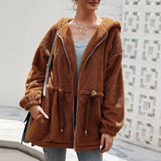 Kaylah | Hooded Drawstring Zip Jacket