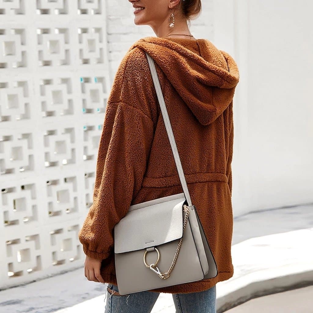 Kaylah | Hooded Drawstring Zip Jacket