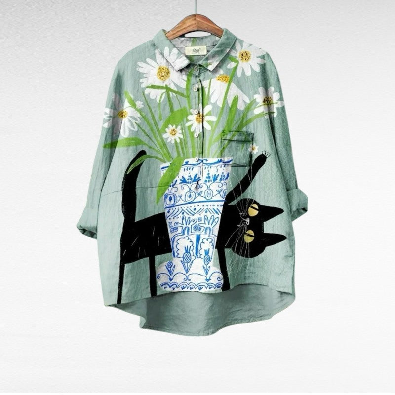 ALICE | PRINTED LONG-SLEEVE BLOUSE