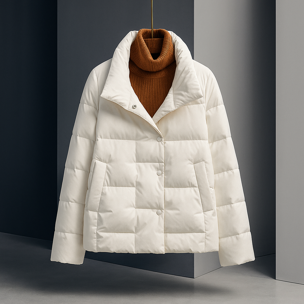 Mimi | Square-Quilted Button Jacket