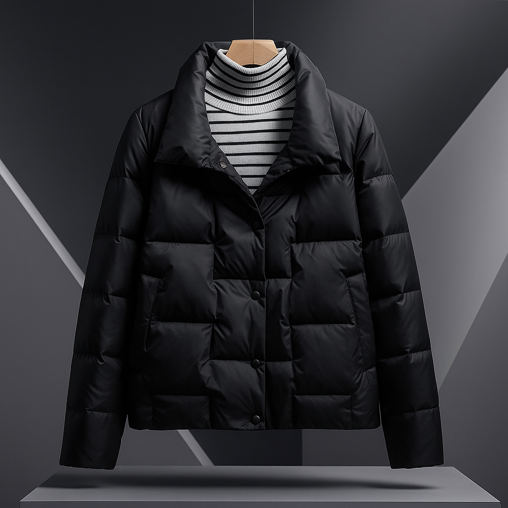 Mimi | Square-Quilted Button Jacket