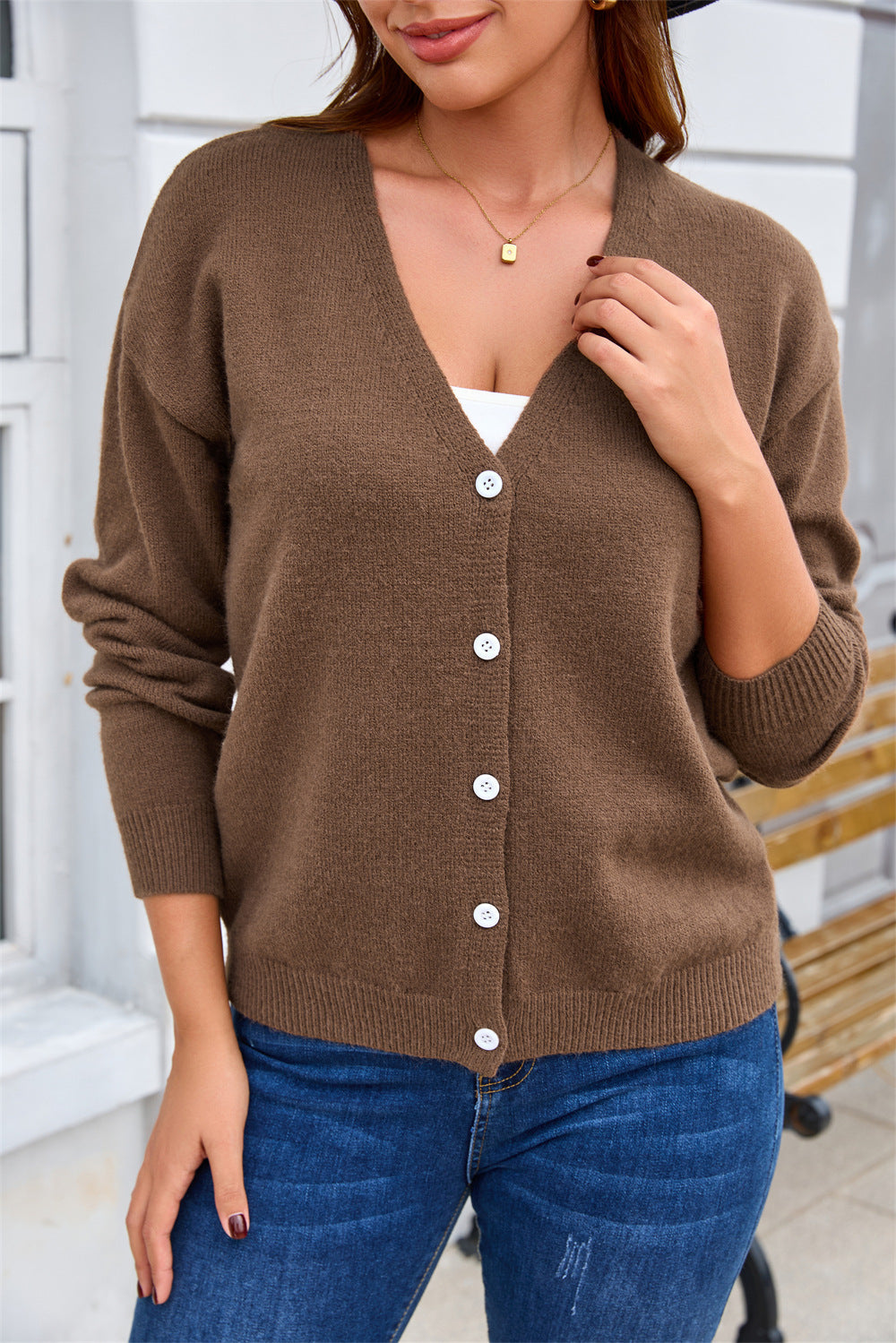 Shekinah | V-Neck Button Cardigan