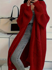 Teddi | Long Ribbed Open Cardigan