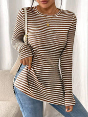 Assunta | Striped Side-Split Top