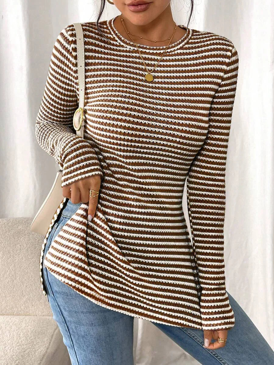 Assunta | Striped Side-Split Top