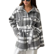 Darleen | Belted Check Jacket