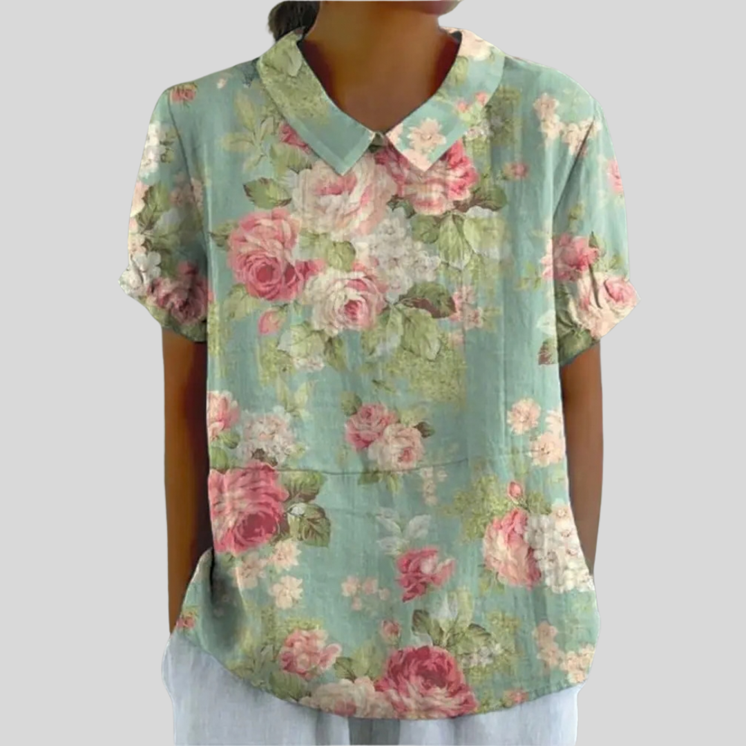 BLOEMIGE | FLORAL COLLARED TOP