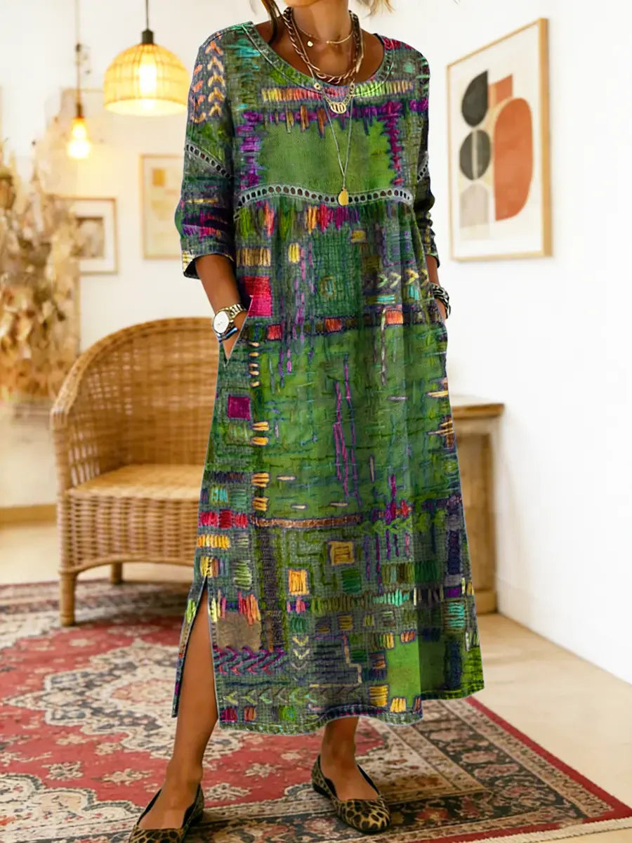 Eliana | Midi Printed Dress