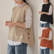 Merlene | Side-Button Knit Vest