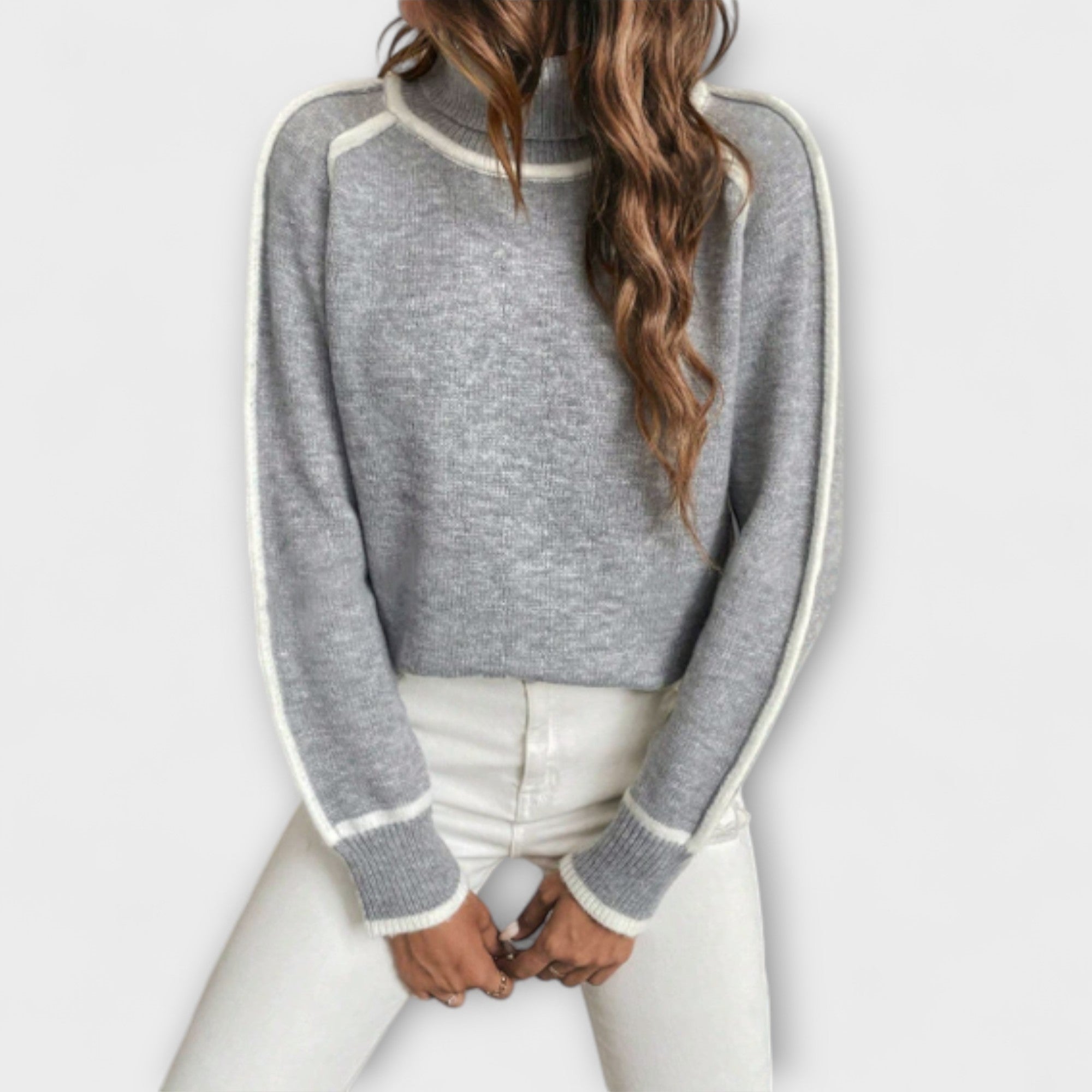 AURORA | COLLARED ROLL-NECK JUMPER