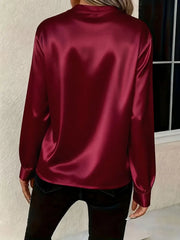 Teara | V-Neck Sheen Blouse
