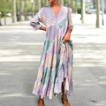 FLORENTINA | PRINTED V-NECK DRESS
