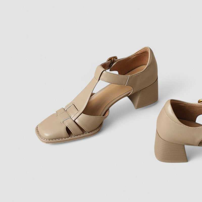 ELYXIANA | T-STRAP BLOCK-HEEL SHOES