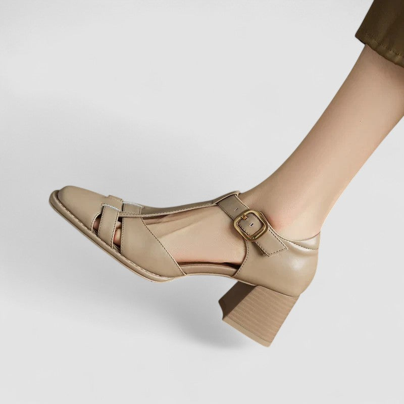 ELYXIANA | T-STRAP BLOCK-HEEL SHOES