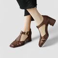 ELYXIANA | T-STRAP BLOCK-HEEL SHOES