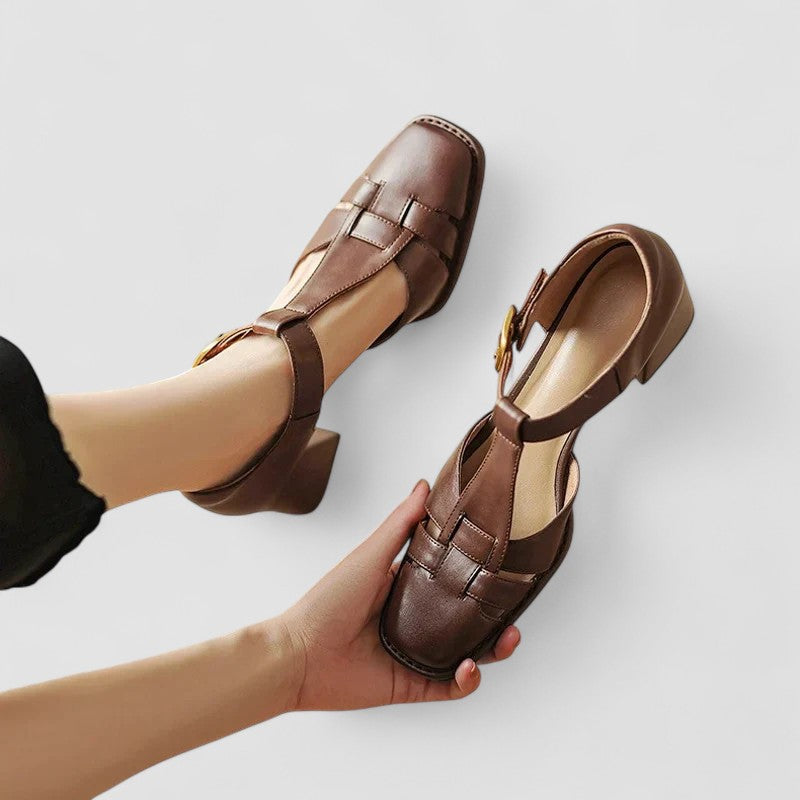 ELYXIANA | T-STRAP BLOCK-HEEL SHOES