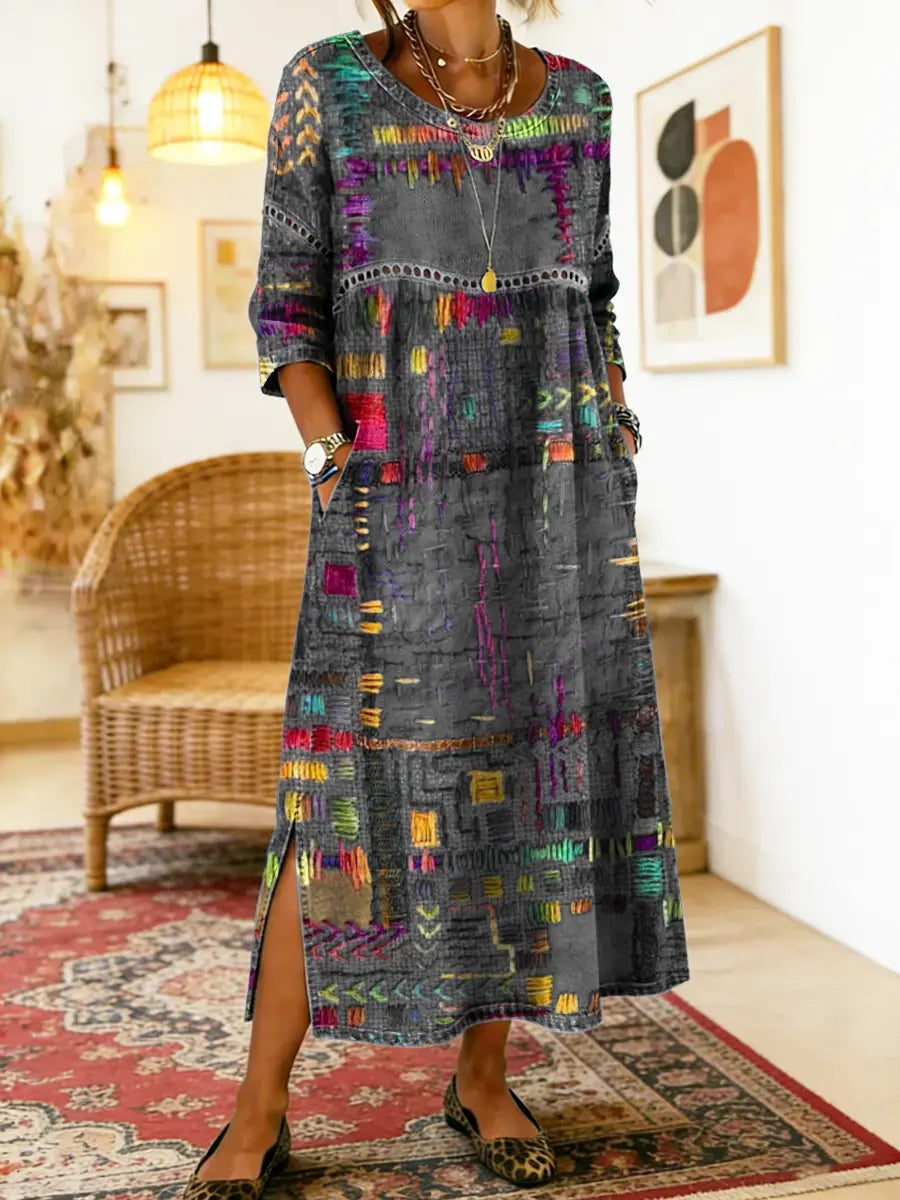 Eliana | Midi Printed Dress