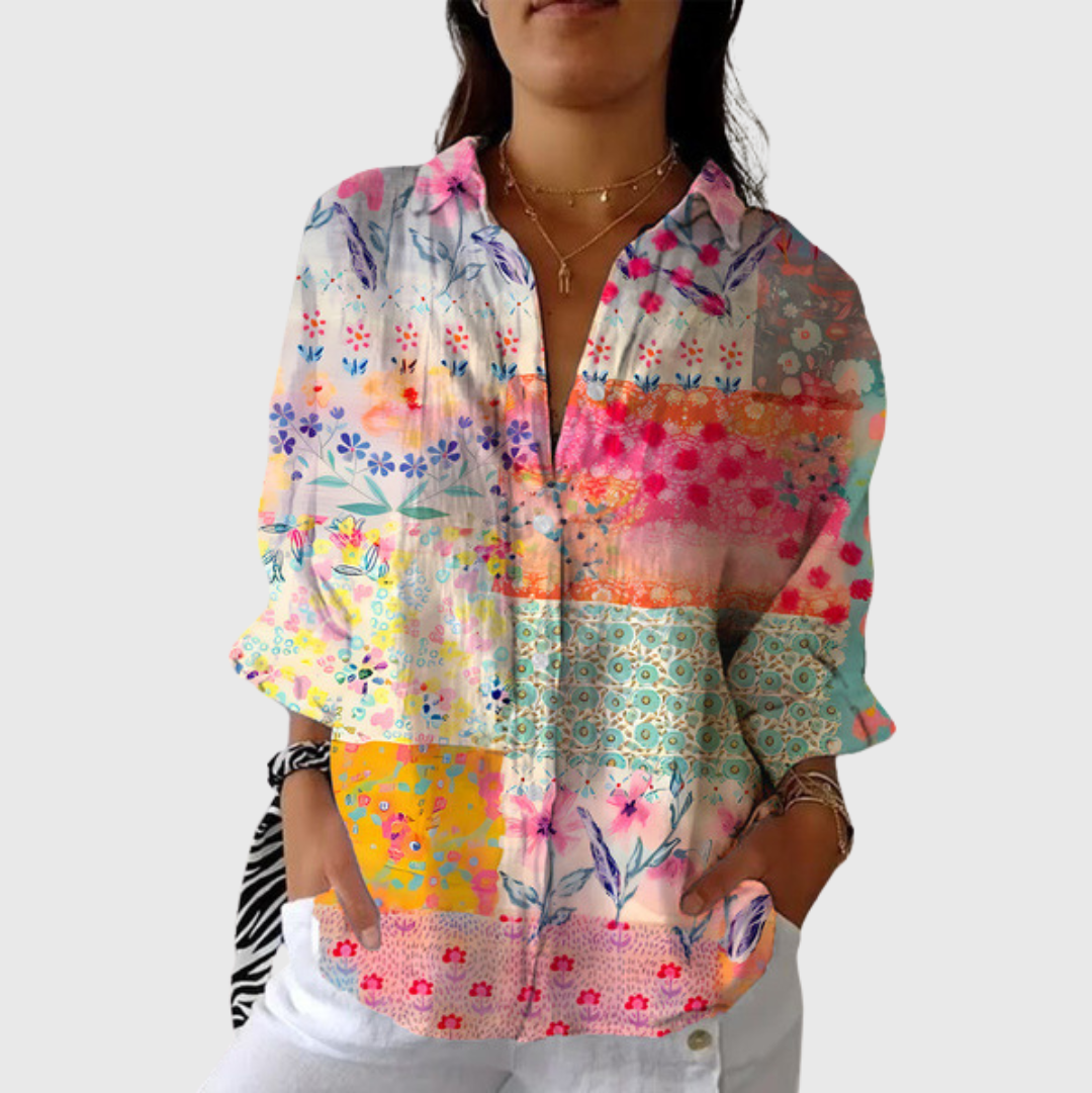 FLORAL FLOWING BLOUSE