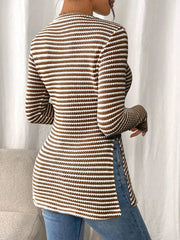 Assunta | Striped Side-Split Top