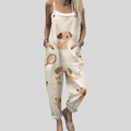 FLOWING ADJUSTABLE-STRAP CROPPED DUNGAREES