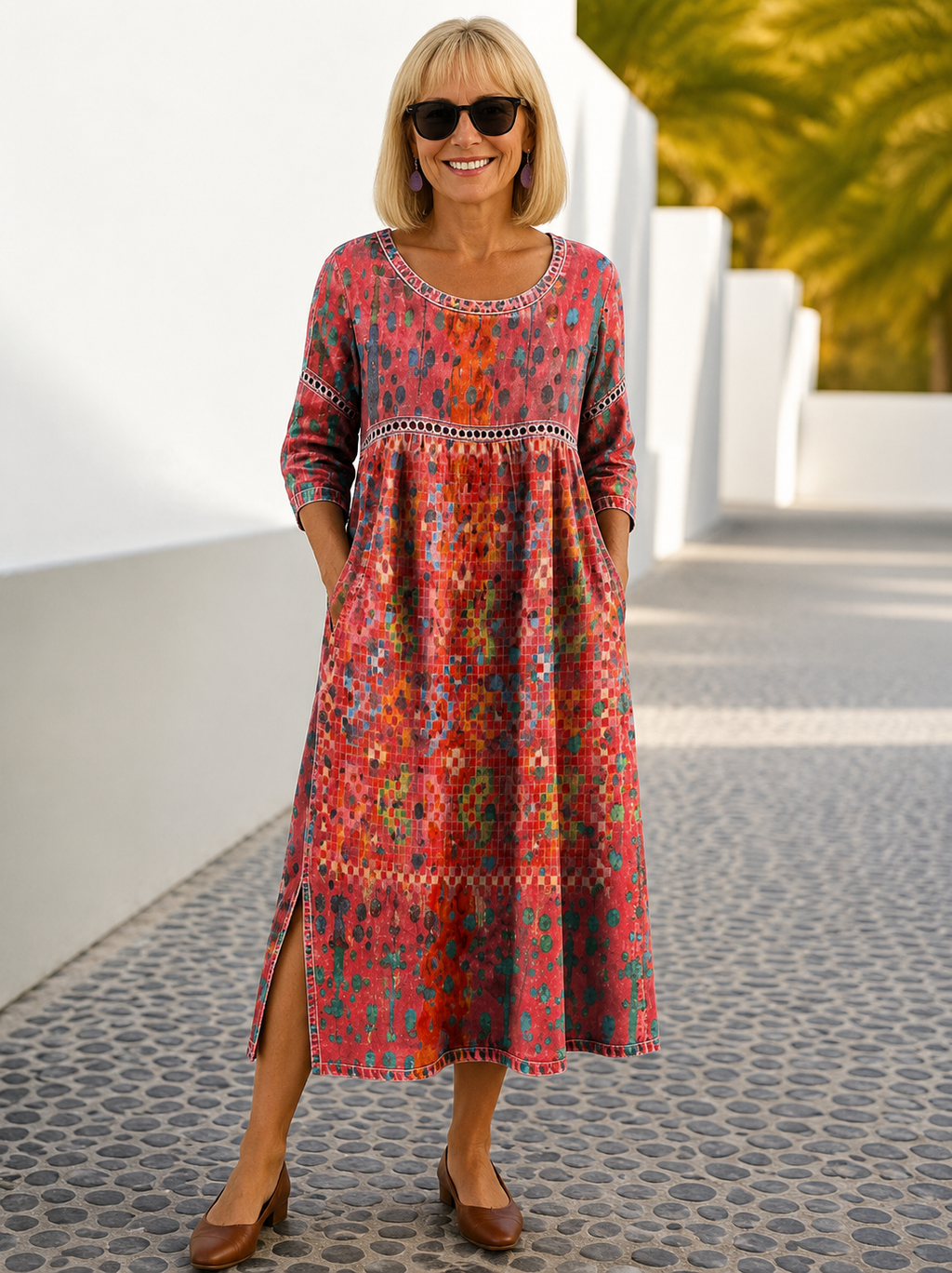 GRACIE | PRINTED RELAXED MIDI DRESS