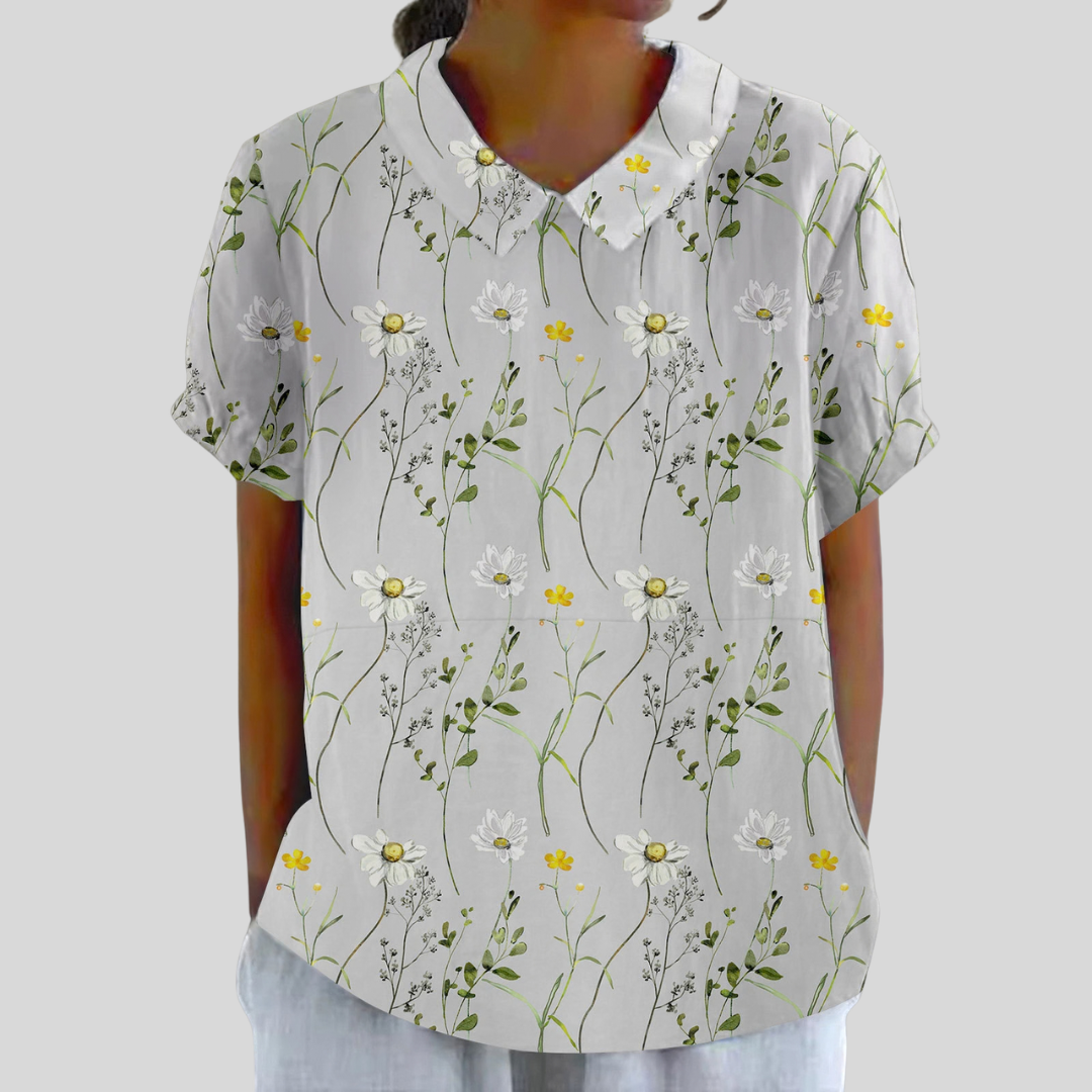BLOEMIGE | FLORAL COLLARED TOP