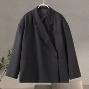 Sioned | Oversized Notched-Lapel Blazer in Grey