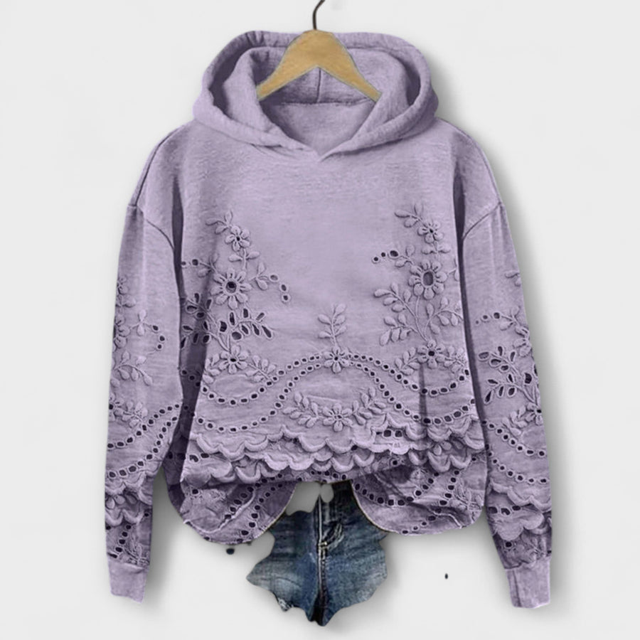 Cordelia | Vintage Hoodie with Floral Motif