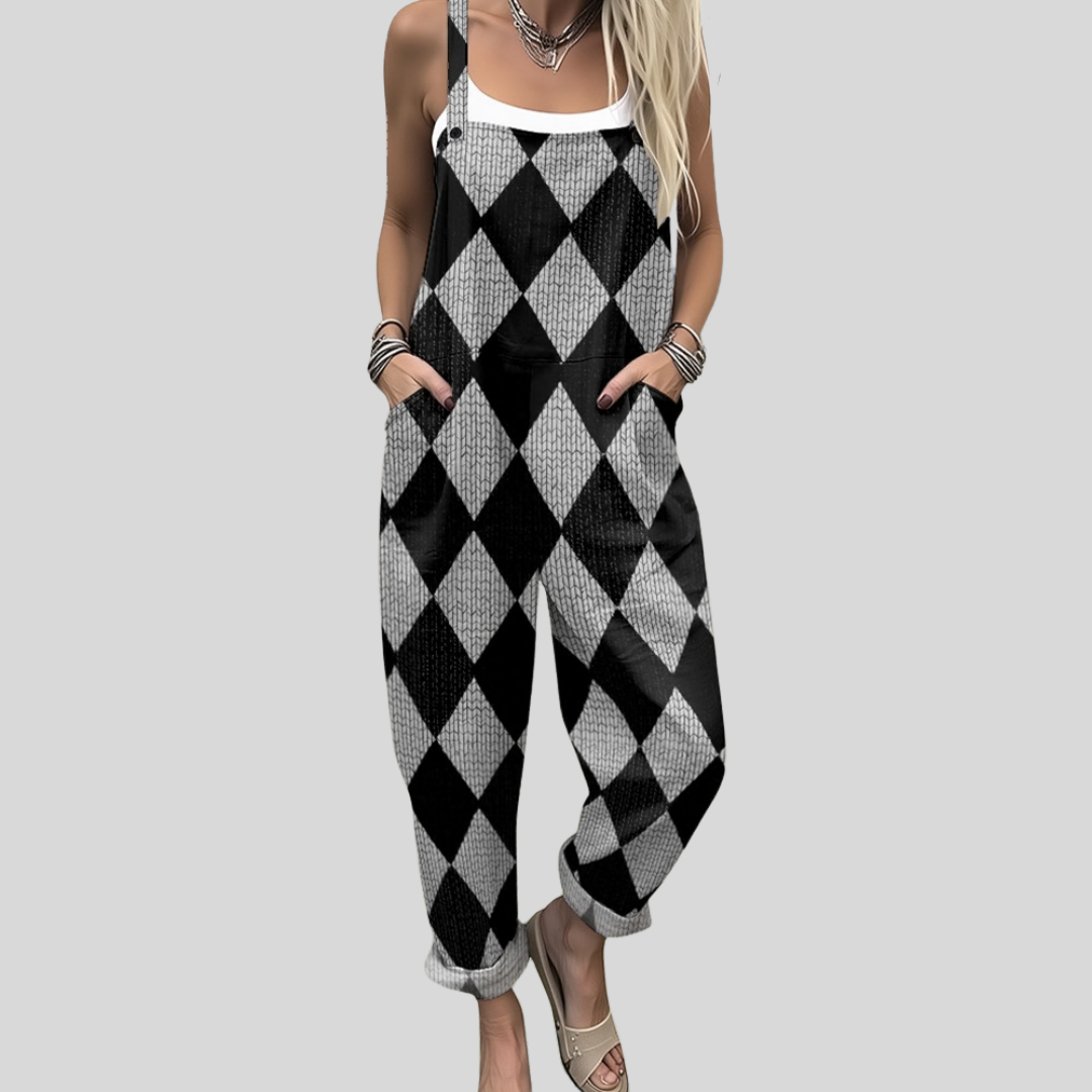 FLOWING ADJUSTABLE-STRAP CROPPED DUNGAREES
