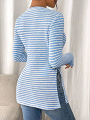 Assunta | Striped Side-Split Top
