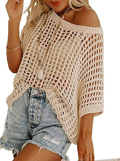 Marquitta | Wide-Neck Open-Knit Jumper