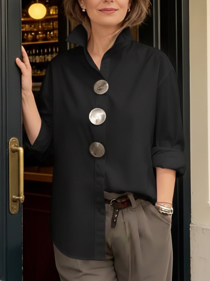 Claretha | Large-Button Shirt