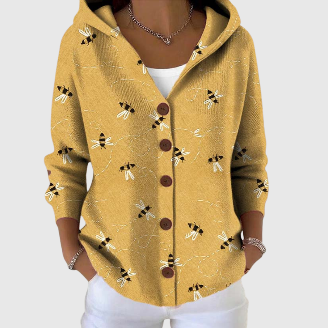 KNITTED HOODED JACKET