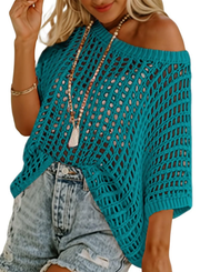 Marquitta | Wide-Neck Open-Knit Jumper