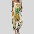 FLOWING ADJUSTABLE-STRAP CROPPED DUNGAREES
