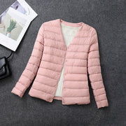 Rosamund | Lightweight Round-Neck Padded Jacket in Beige