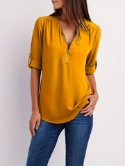 Everlena | Zip-Neck Blouse