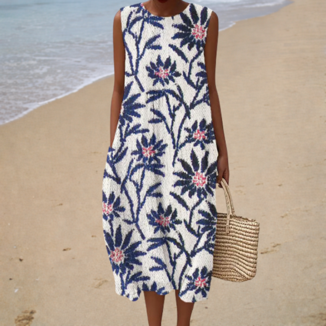 PRINTED FLOWING DRESS