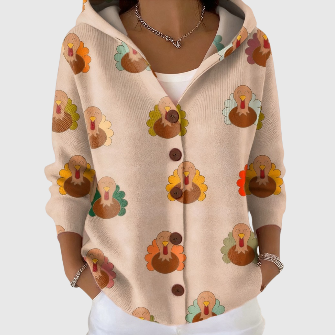 KNITTED HOODED JACKET