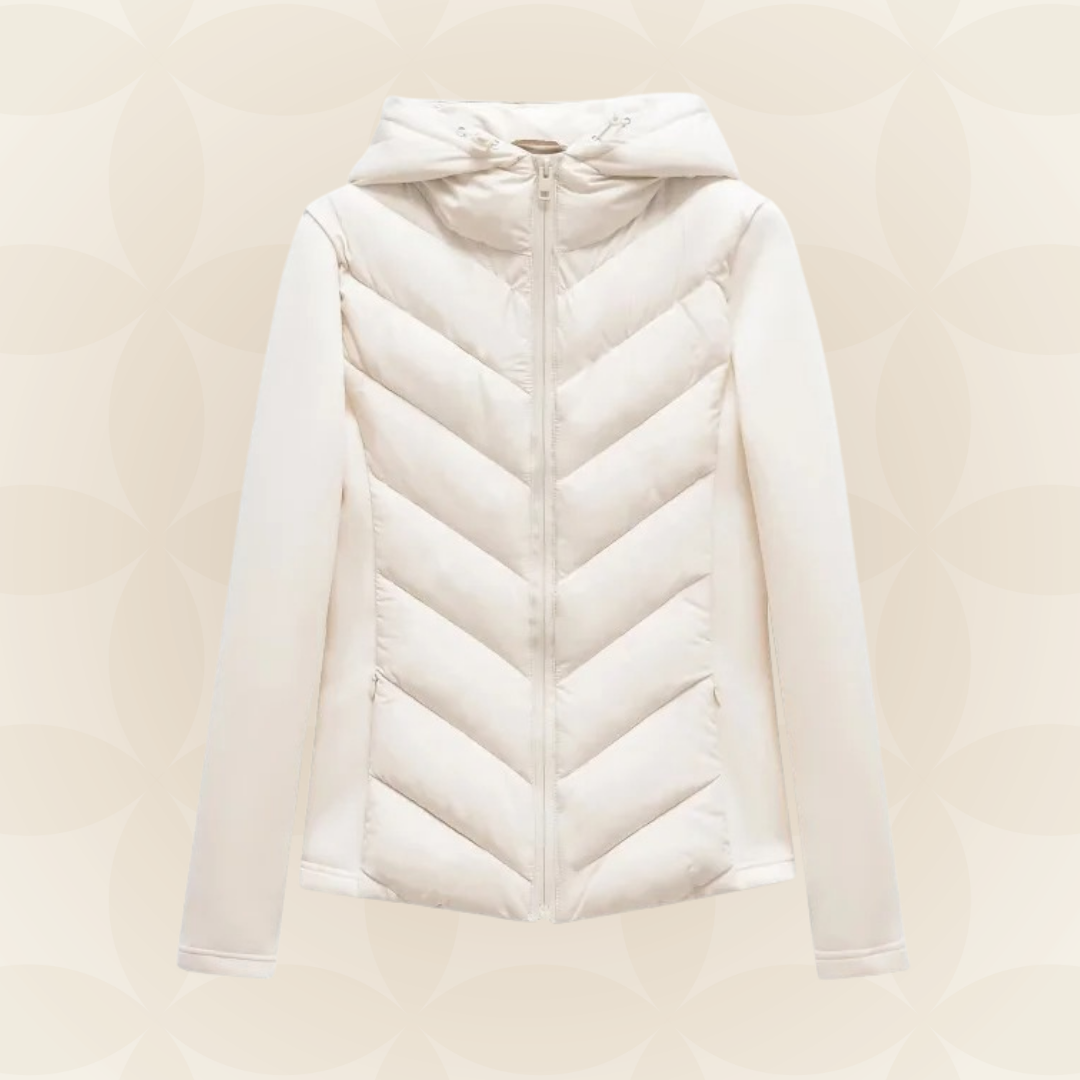 Treva | Chevron-Quilted Hooded Jacket