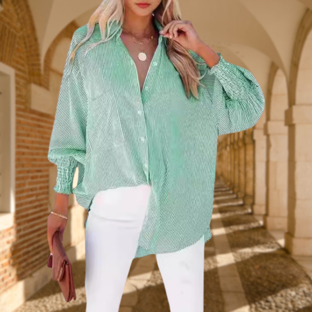 Blanchie | Striped Button Shirt