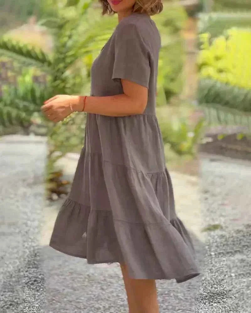 BEXLEY | V-NECK FLOWING DRESS