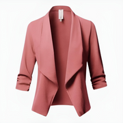 Madge | Open-Front Shawl-Collar Blazer