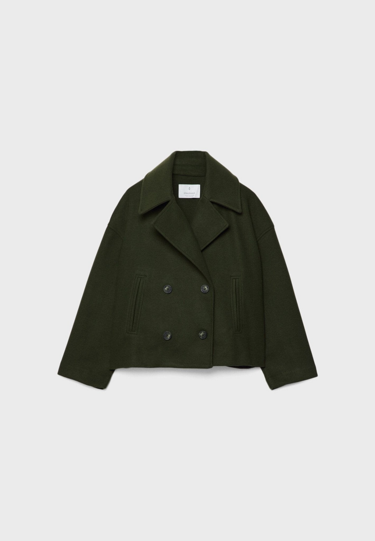 Maialen | Cropped Double-Breasted Tailored Jacket in Beige