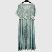 Indigo | Elegant Midi Flower Dress